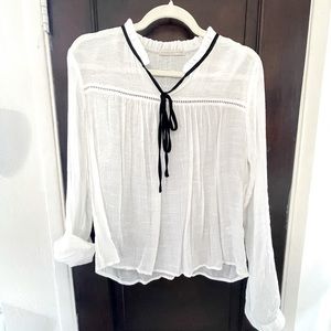 *Sold* Active USA sheer tie top blouse